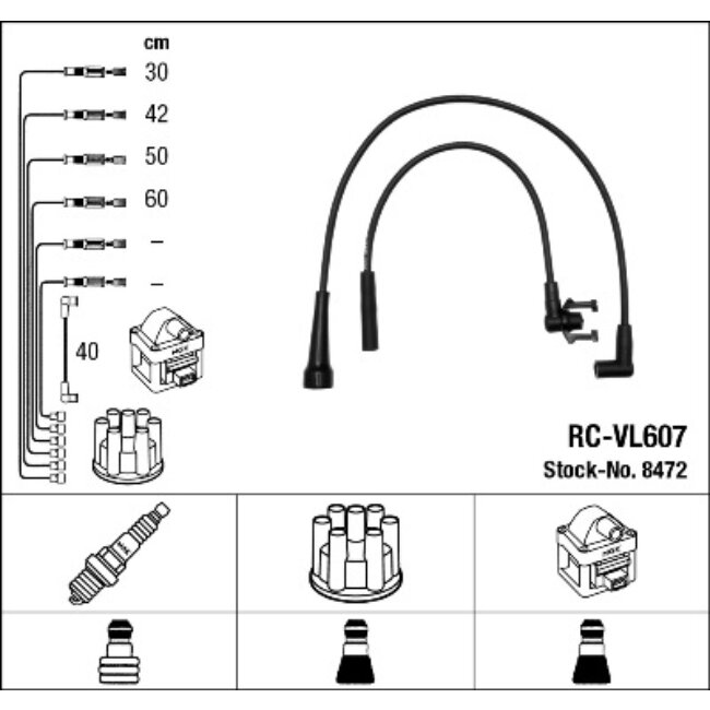 Faisceau D'allumage Ngk Rc-vl607
