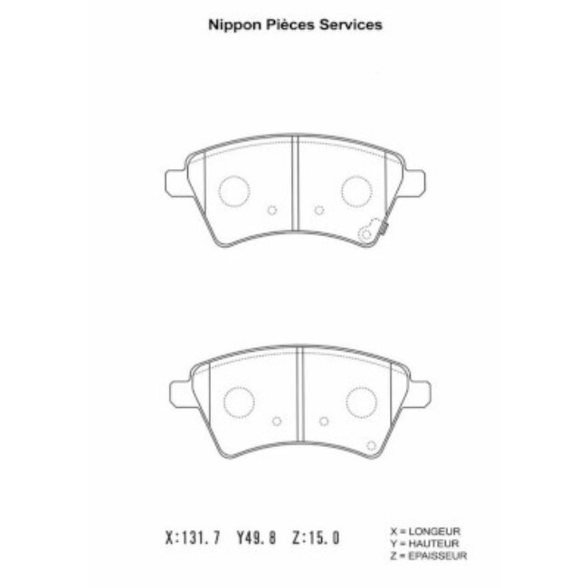 4 Plaquettes De Frein Nps S360i31