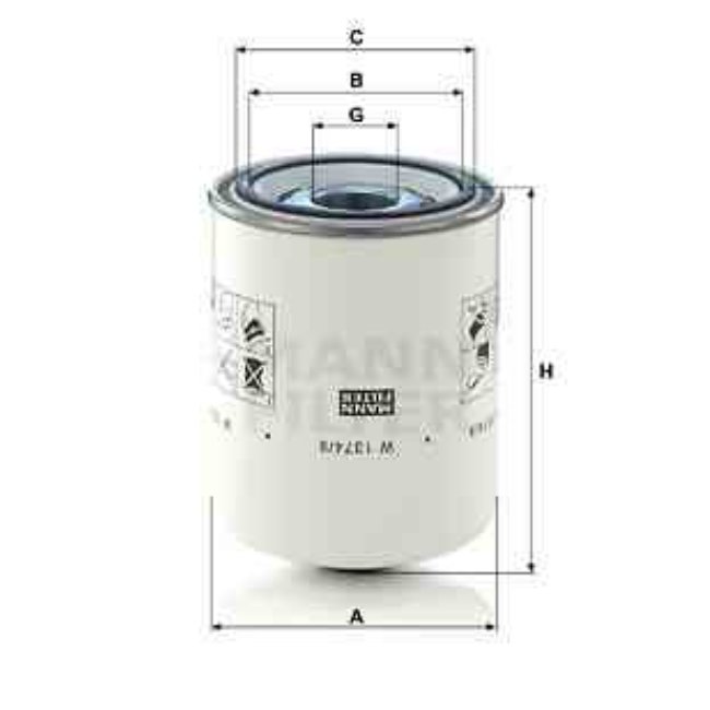 Filtre À Huile Mann-filter W1374/9