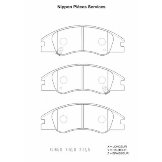 4 Plaquettes De Frein Nps K360a14