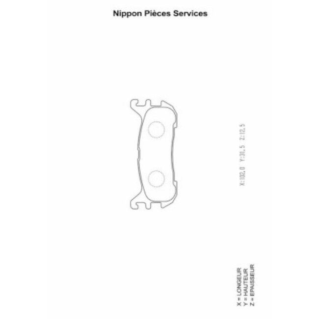 4 Plaquettes De Frein Nps M361a12