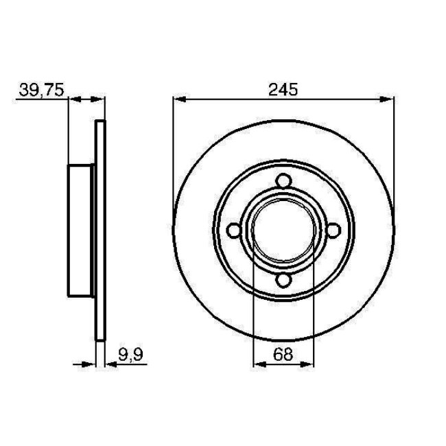 2 Disques De Frein Bosch 0986478216
