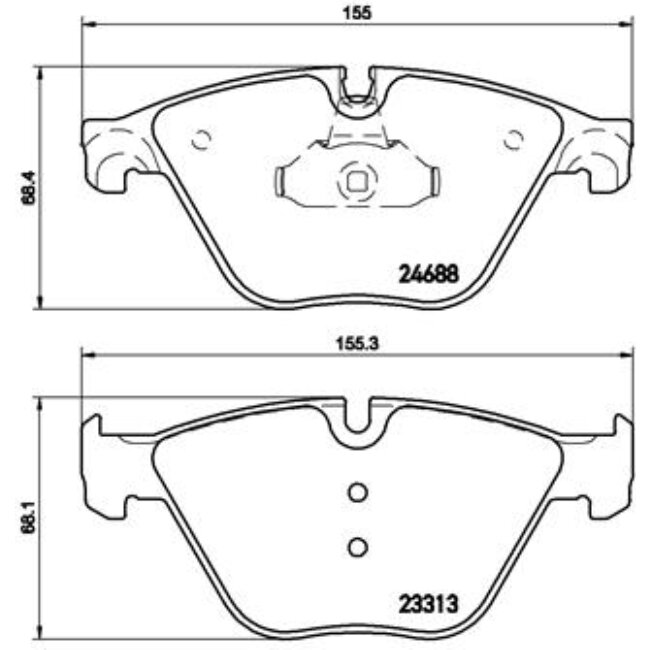 4 Plaquettes De Frein Brembo P06074