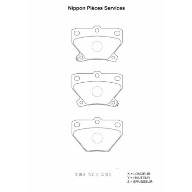 4 Plaquettes De Frein Nps T361a03