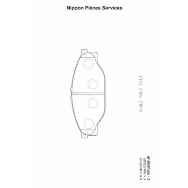 4 Plaquettes De Frein Nps T360a53