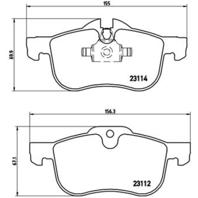 4 Plaquettes De Frein Brembo P52017