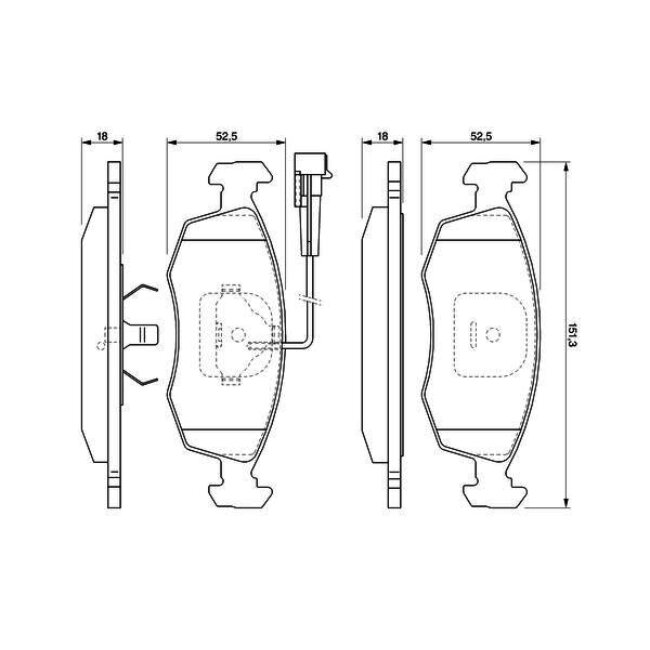 4 Plaquettes De Frein Bosch 0986424515