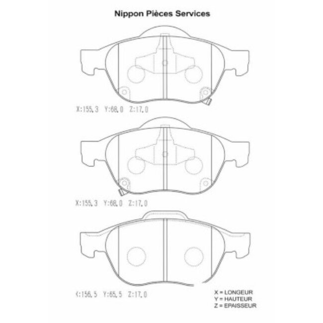4 Plaquettes De Frein Nps T360a77