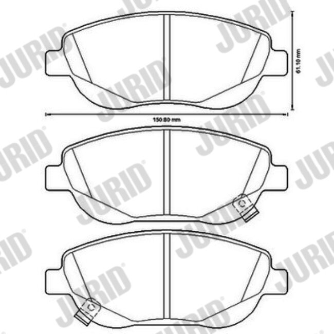 4 Plaquettes De Frein Jurid 572634jc