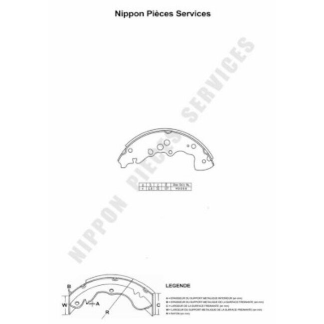 Jeu De 4 Mâchoires De Frein Nps S350i31