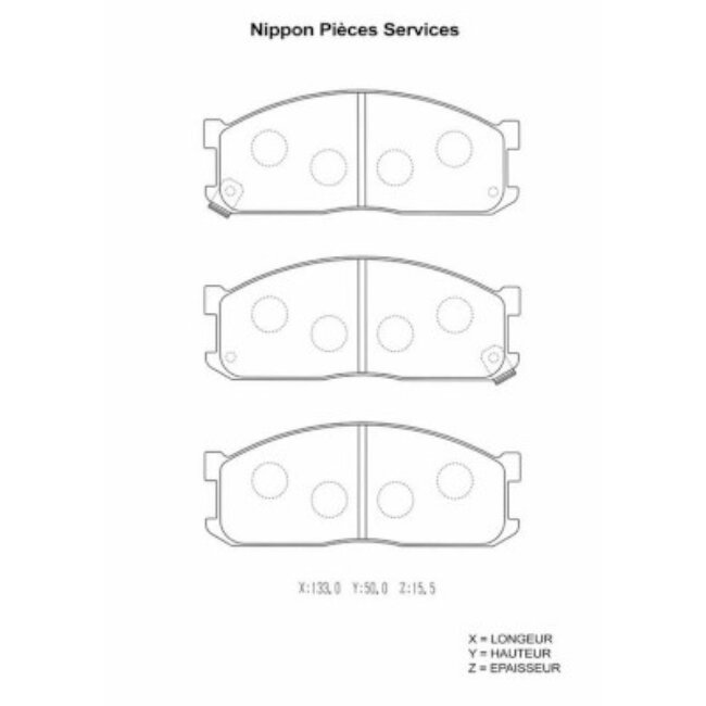 4 Plaquettes De Frein Nps M360a25