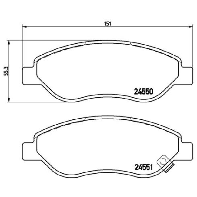 4 Plaquettes De Frein Brembo P59053