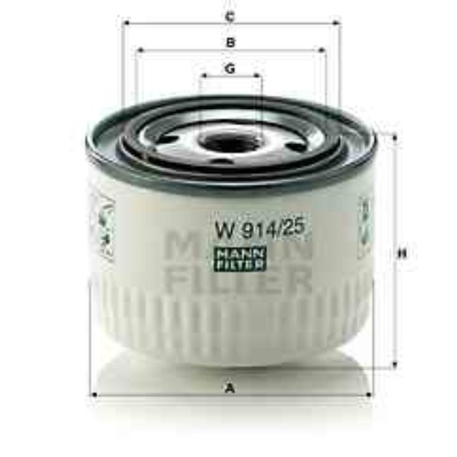 Filtre À Huile Mann-filter W914/25