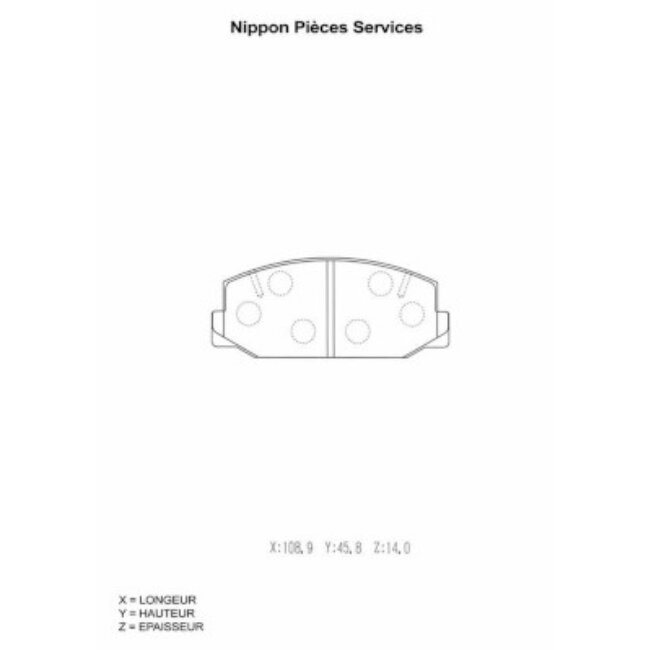 4 Plaquettes De Frein Nps T360a28
