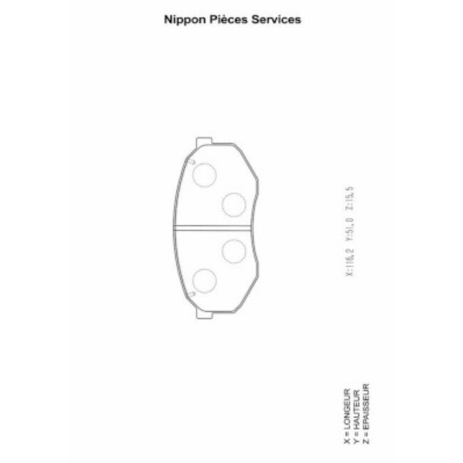 4 Plaquettes De Frein Nps M360a30