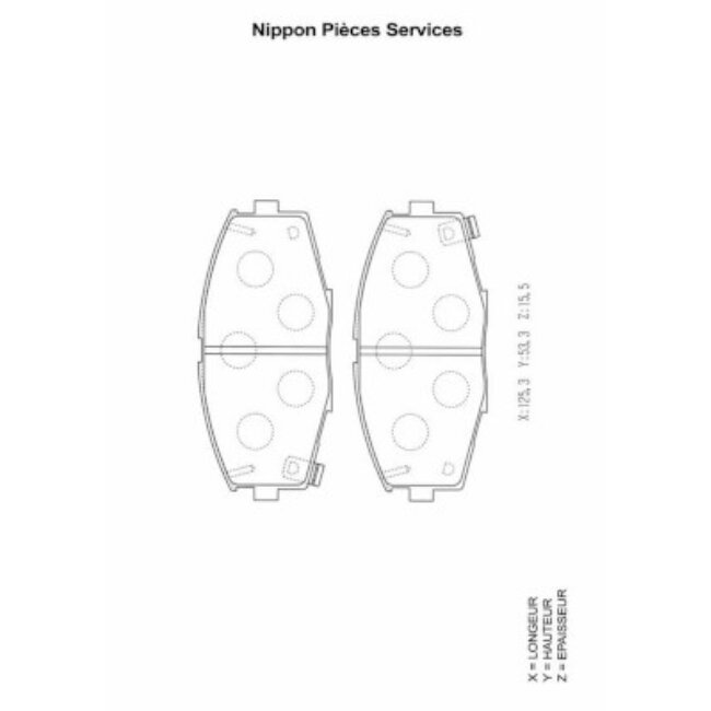 4 Plaquettes De Frein Nps T360a45