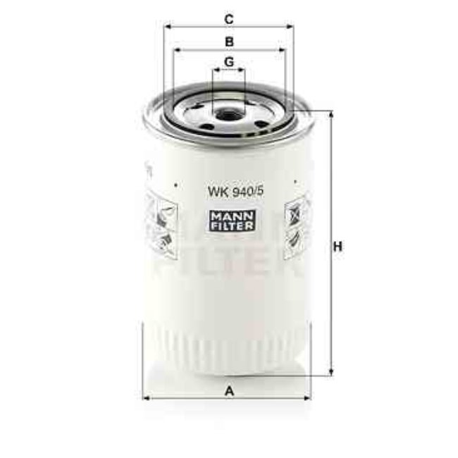 Filtre À Carburant Mann-filter Wk940/5