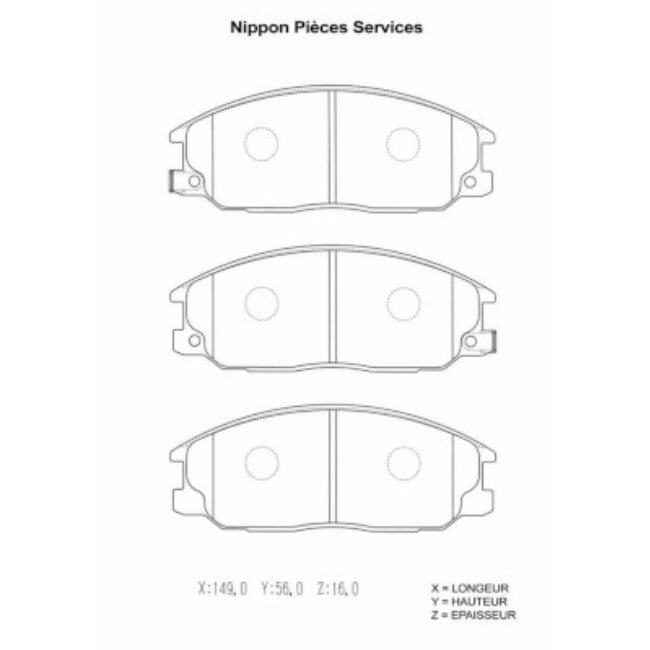 4 Plaquettes De Frein Nps H360i15