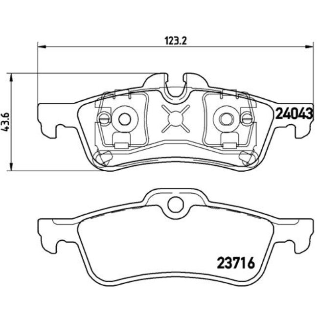 4 Plaquettes De Frein Brembo P06032