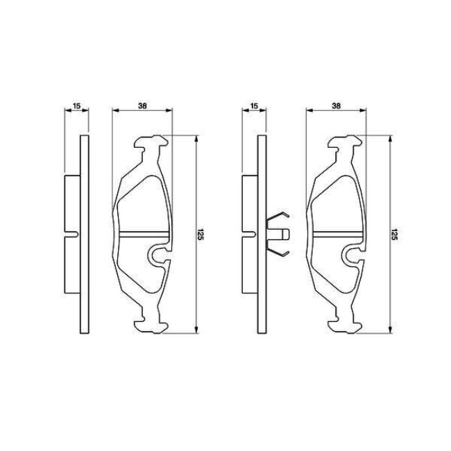4 Plaquettes De Frein Bosch 0986460996