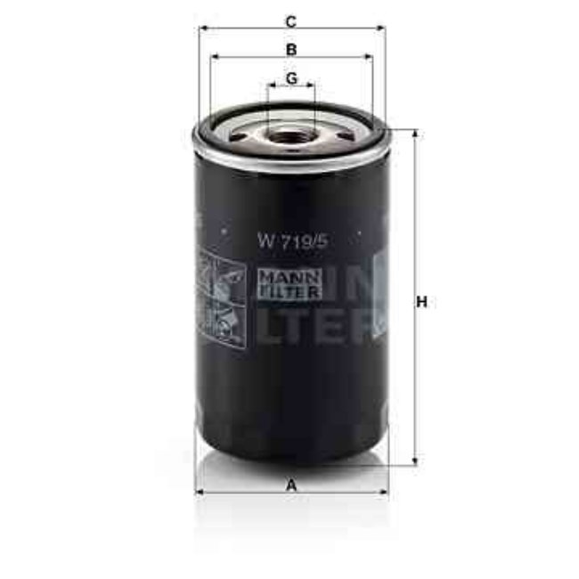Filtre À Huile Mann-filter W719/5