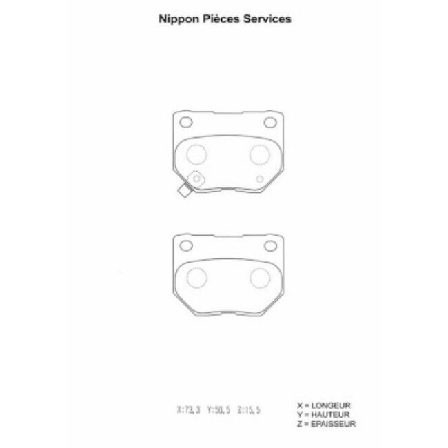 4 Plaquettes De Frein Nps S361u05