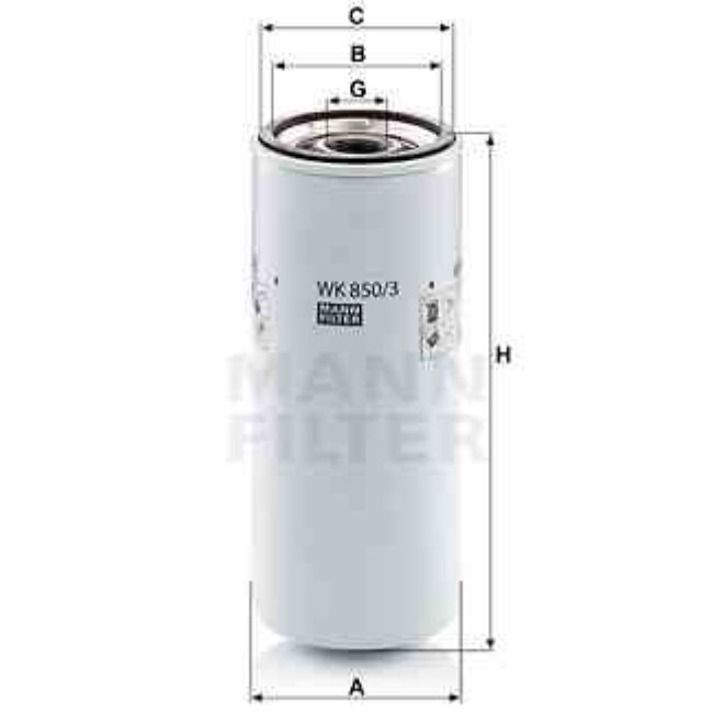 Filtre À Carburant Mann-filter Wk850/3
