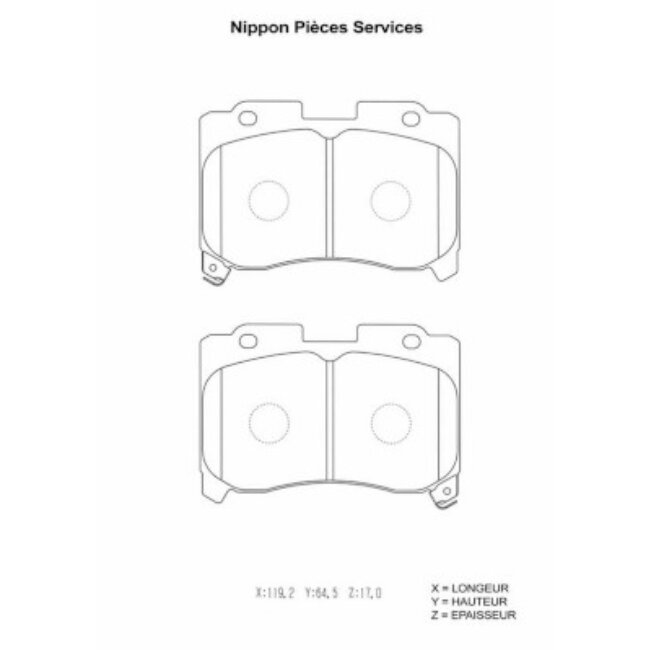 4 Plaquettes De Frein Nps T360a83