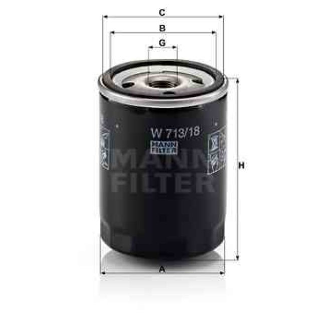 Filtre À Huile Mann-filter W713/18