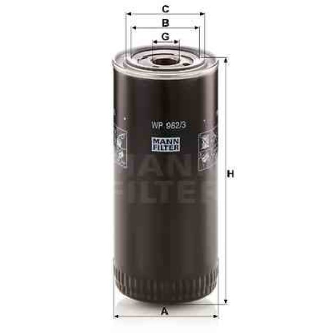 Filtre À Huile Mann-filter Wp962/3x