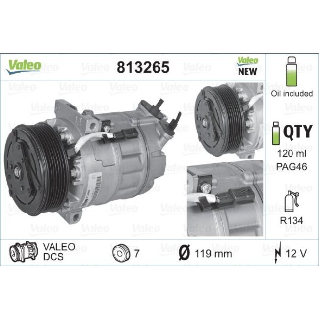 Compresseur De Climatisation Valeo 813265