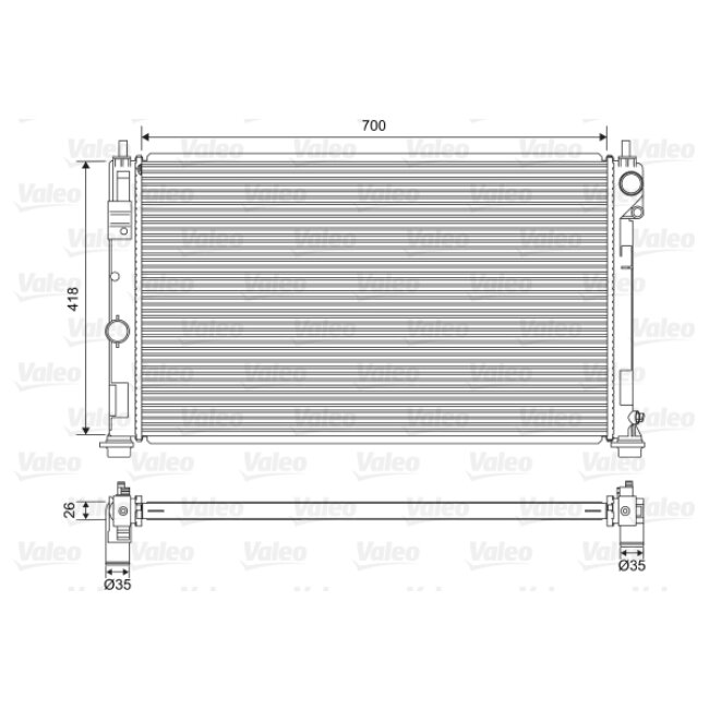 Radiateur De Refroidissement Valeo 701571