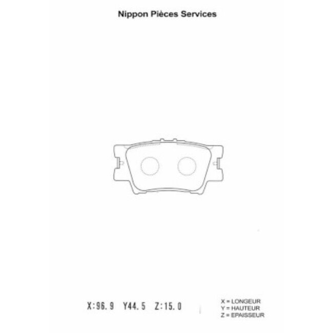 4 Plaquettes De Frein Nps T361a33