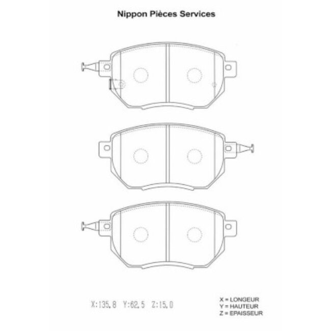 4 Plaquettes De Frein Nps N360n91