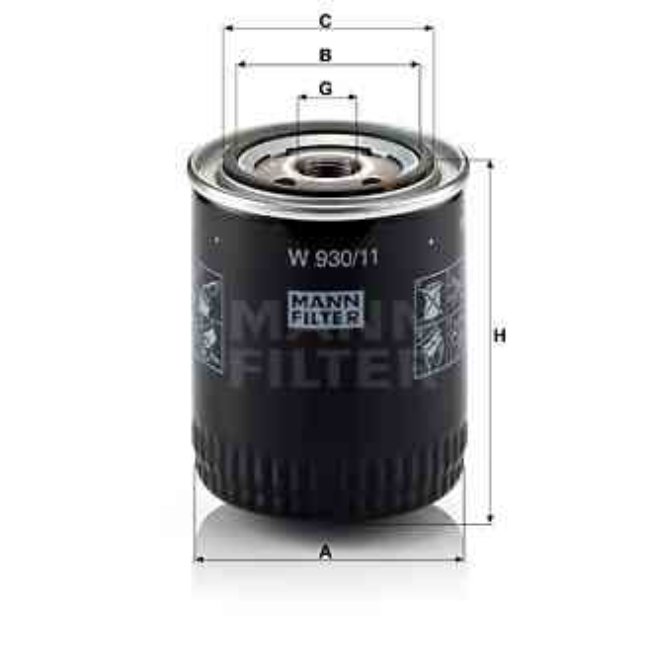 Filtre À Huile Mann-filter W930/11
