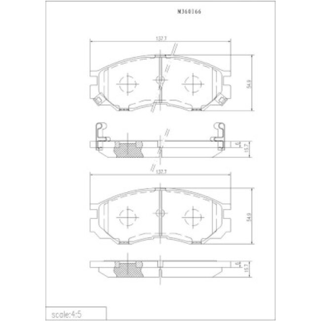 4 Plaquettes De Frein Nps M360i66