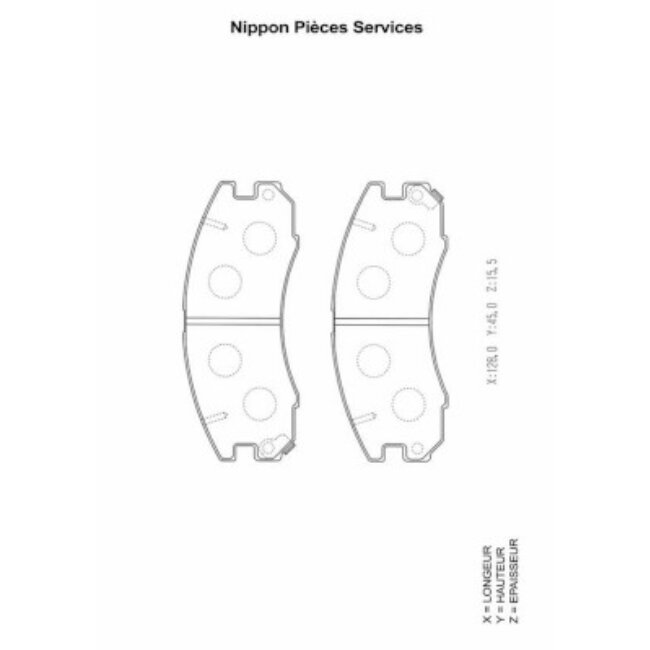 4 Plaquettes De Frein Nps T360a49