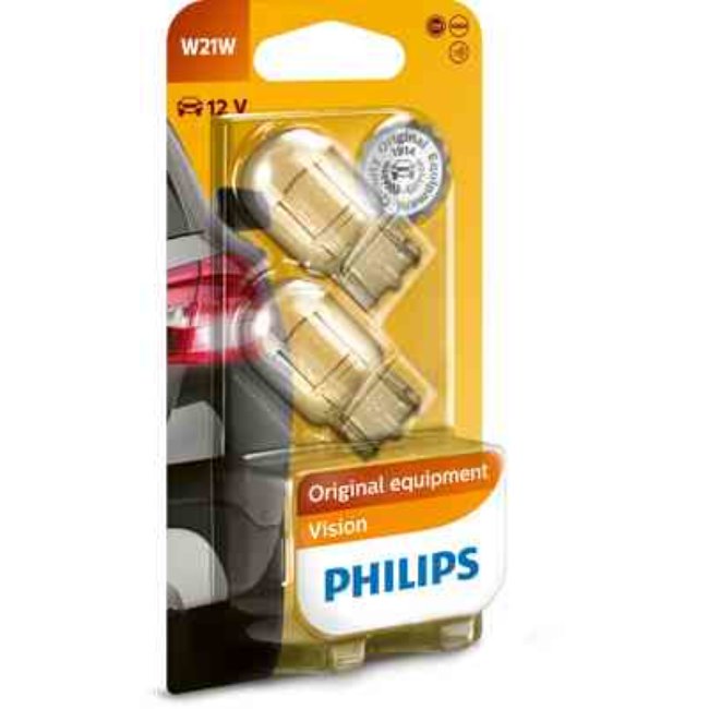 2 Ampoules Philips Vision W21w 21w 12 V
