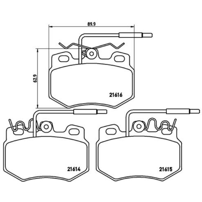 4 Plaquettes De Frein Brembo P61041