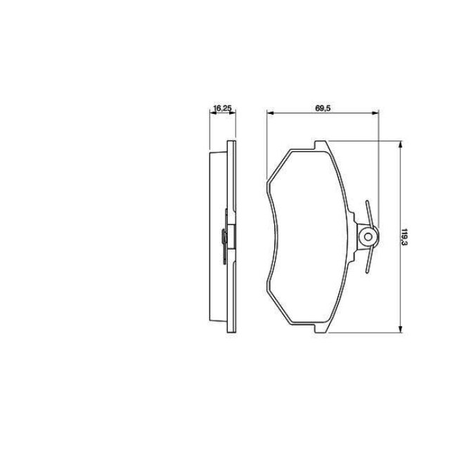 4 Plaquettes De Frein Bosch 0986466698