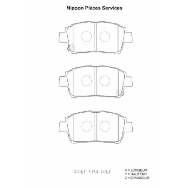 4 Plaquettes De Frein Nps T360a116