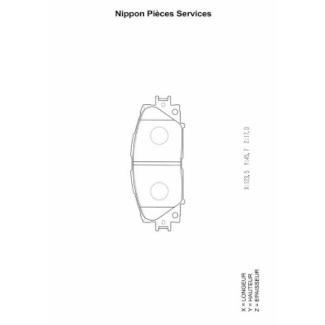 4 Plaquettes De Frein Nps T360a121