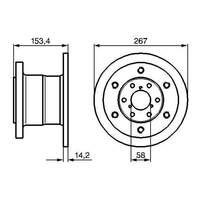 1 Disque De Frein Bosch 0986478647