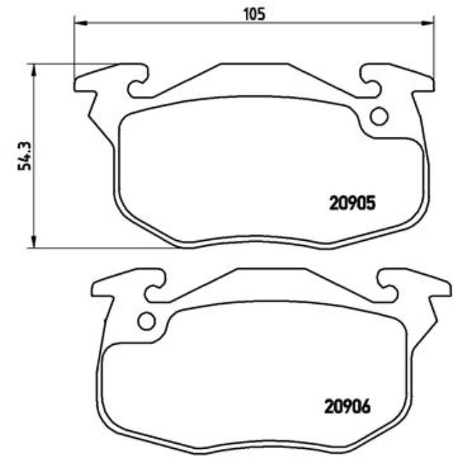 4 Plaquettes De Frein Brembo P61097