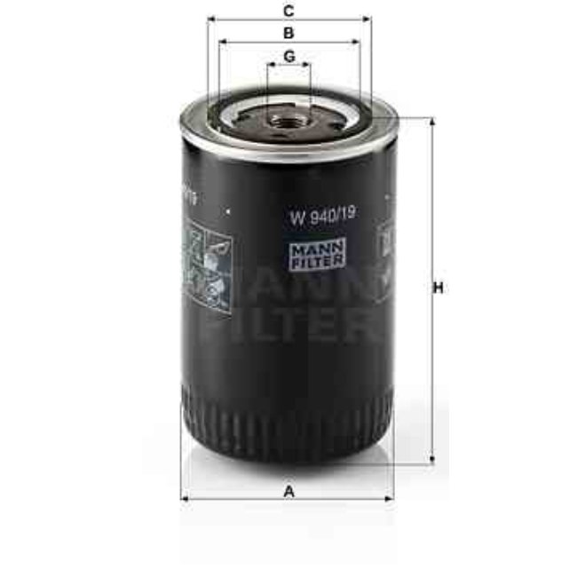 Filtre À Carburant Mann-filter W940/19