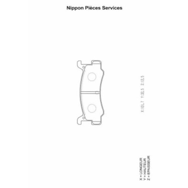 4 Plaquettes De Frein Nps M361a03