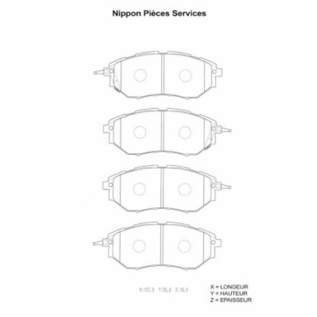 4 Plaquettes De Frein Nps S360u11