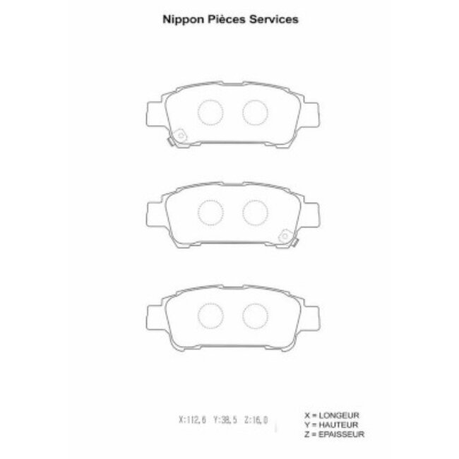 4 Plaquettes De Frein Nps T361a15