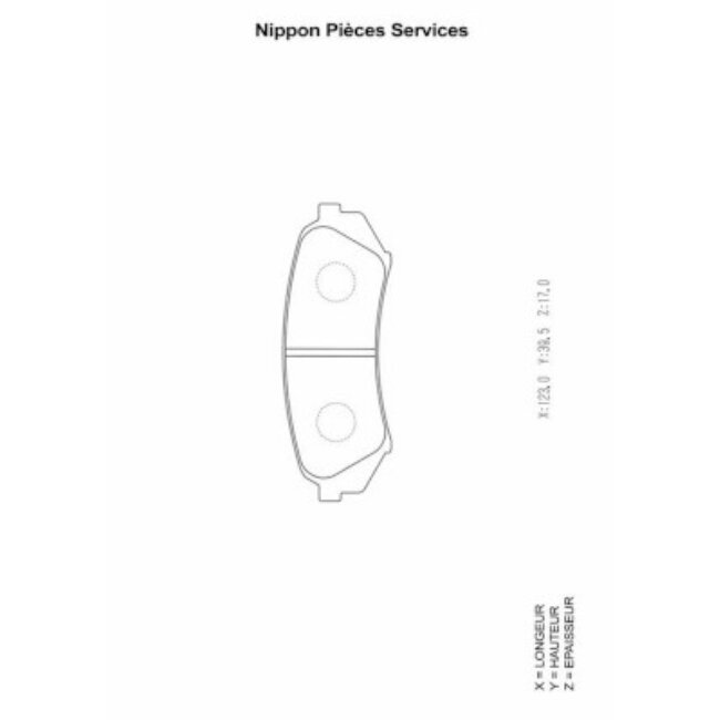 4 Plaquettes De Frein Nps T361a18