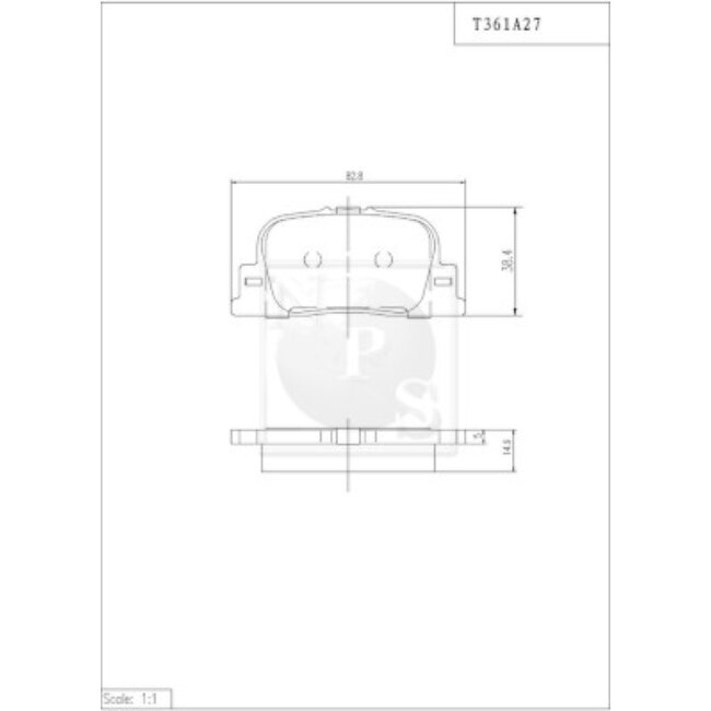4 Plaquettes De Frein Nps T361a27
